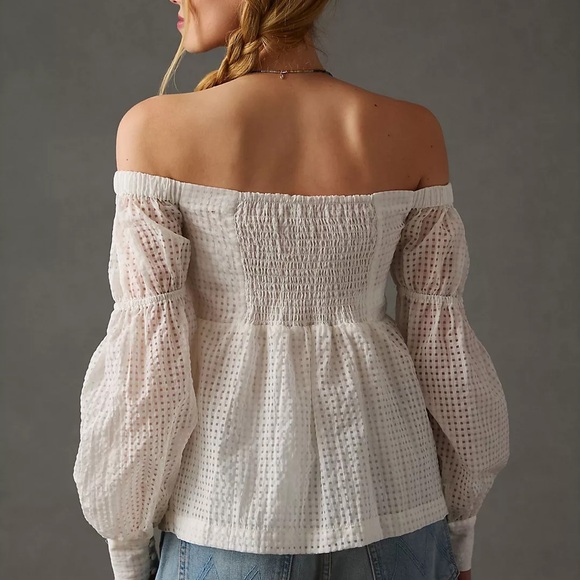 Anthropologie Maeve Off-The-Shoulder Blouse Size XXS - Picture 2 of 6